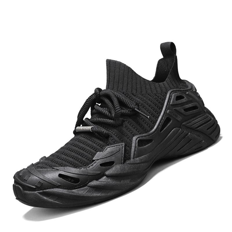 2025 Breathable Women Men's Mesh Shoes Thick-soled Sports Casual Shoes Anti-slip Outdoor Sports Shoe Knitted Socks Casual Shoe