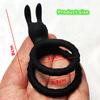 New 2 In 1 Men's Silicone Penis Ring Clitoris Stimulator Cock Ring Ejaculation Delay Penisring Erection Ring for MenCouples