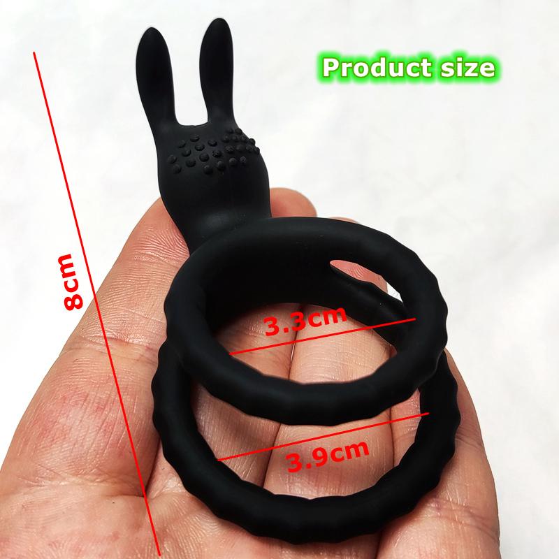 New 2 In 1 Men's Silicone Penis Ring Clitoris Stimulator Cock Ring Ejaculation Delay Penisring Erection Ring for MenCouples