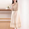 Women's Cashmere Dress Qinghe Cashmere 30% Cashmere 70% Wool Autumn and Winter Cashmere Skirt Soft and Warm