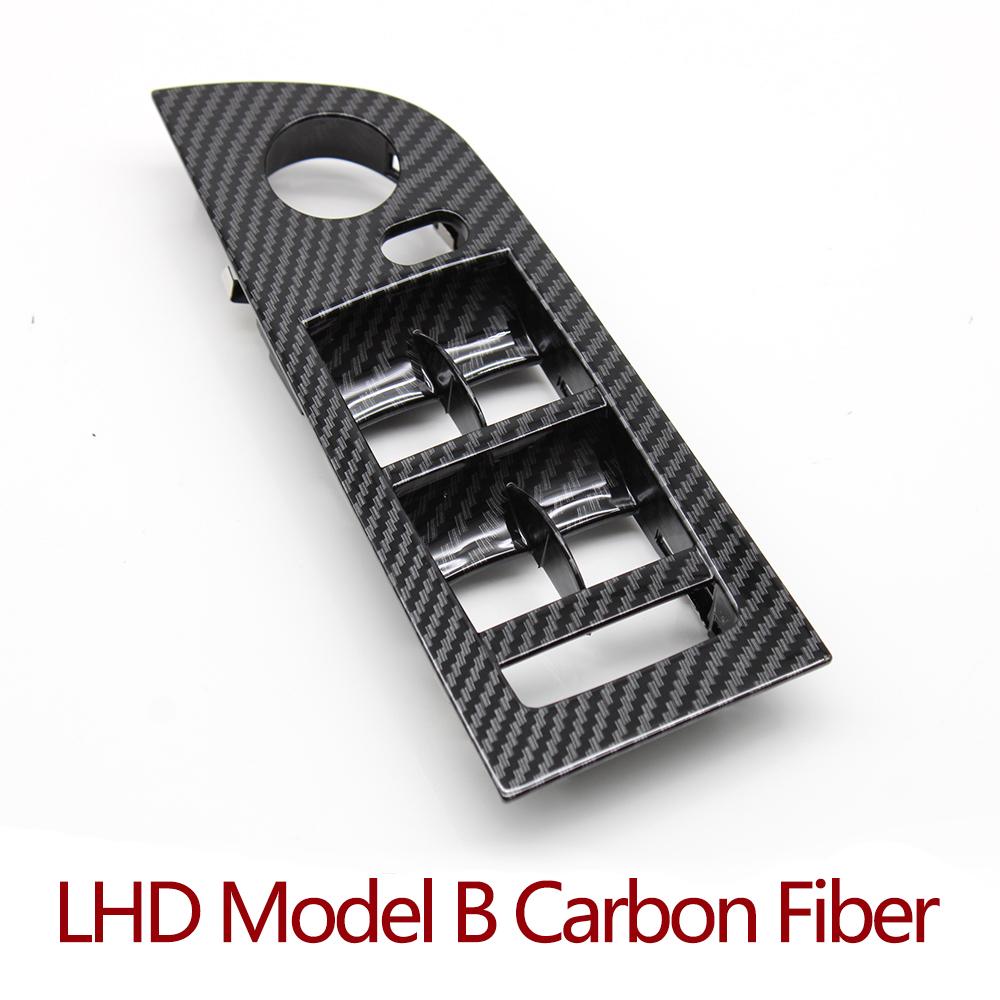 LHD RHD Car Carbon Fiber Window Lift Switch Panel Outer Cover Replacement For BMW 3 Series E90 E91 316 318 320 325 328i