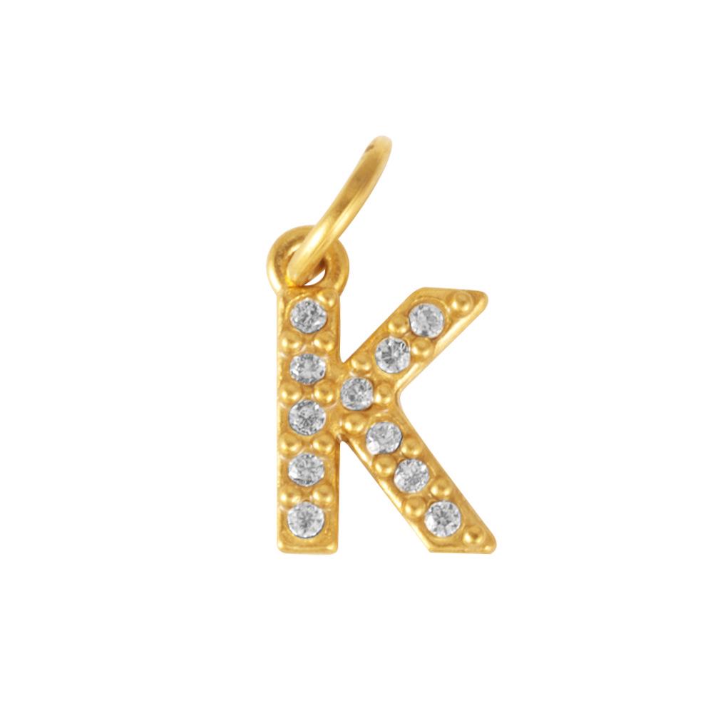 26 English Letter Rhinestone Pendants: European & American Style, 304 Stainless Steel, DIY Earring Accessories