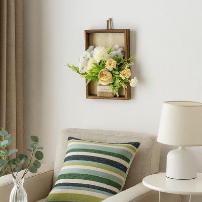 3D Handmade Wood Photo Frame Retro Style Simulated Flower Wall Hanging Picture Frame DIY Imitation Flowers Decoration Home Decor