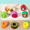 Montessori Sorting Wooden Cups Baby Brain Training Toy With Fruit Matching Color
