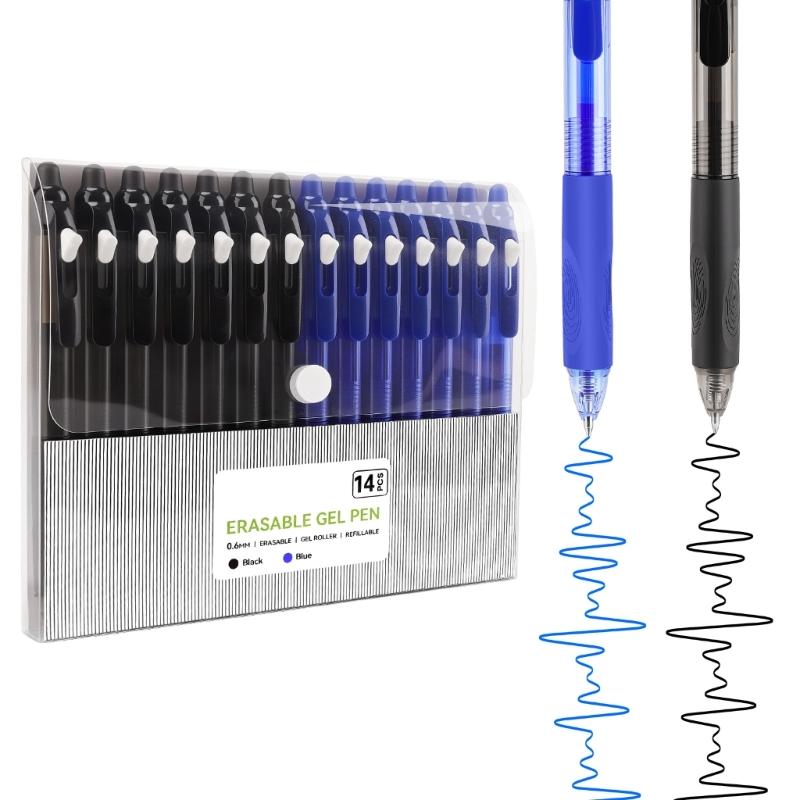 

14Pcs Erasable Gel Pen Assorted Color Retractable Gel Inks Pen 0.7MM Quick Drying for Note Taking School Office Supplies