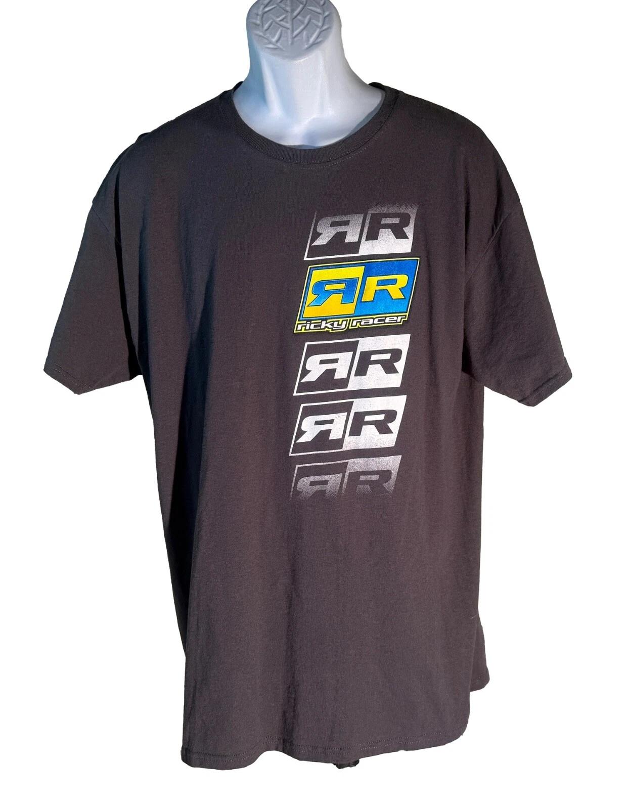 RICKY RACER #25 Short Sleeve Pull-Over Black T-Shirt Black XL 3XL