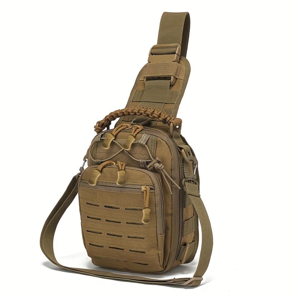 Geantă de umăr rezistentă la uzură pentru sporturi în aer liber, cu compartimente multiple, Geantă crossbody durabilă cu capacitate mare pentru camping, antrenament și drumeții în aer liber