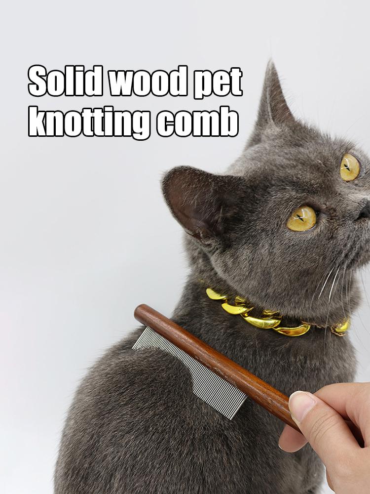 Katzenkamm, Katzenkammbürste, Langhaar-Katzennadelkamm, offene Knoten zum Entfernen schwimmender Haare, Zubehör für Haustierreihen