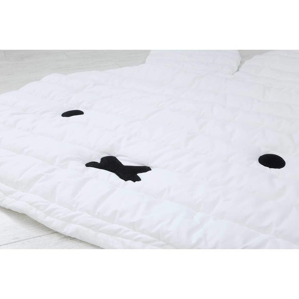 Nishikawa Miffy Face-Shaped Interactive Mat, White, Soft, Non-Slip, Hand Washable, 1585-50103