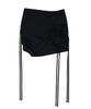 Saendeulig Layered String Mini Skirt_Black