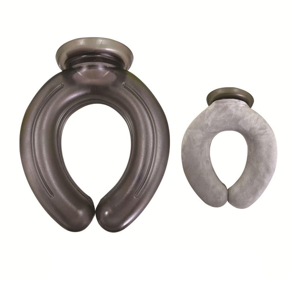 U-Shaped Fit Neck Protection Hot Water Bottle Cold Compress Neck Type PVC Cold Water Bag Knitted Fabric Cover Outdoor Sports