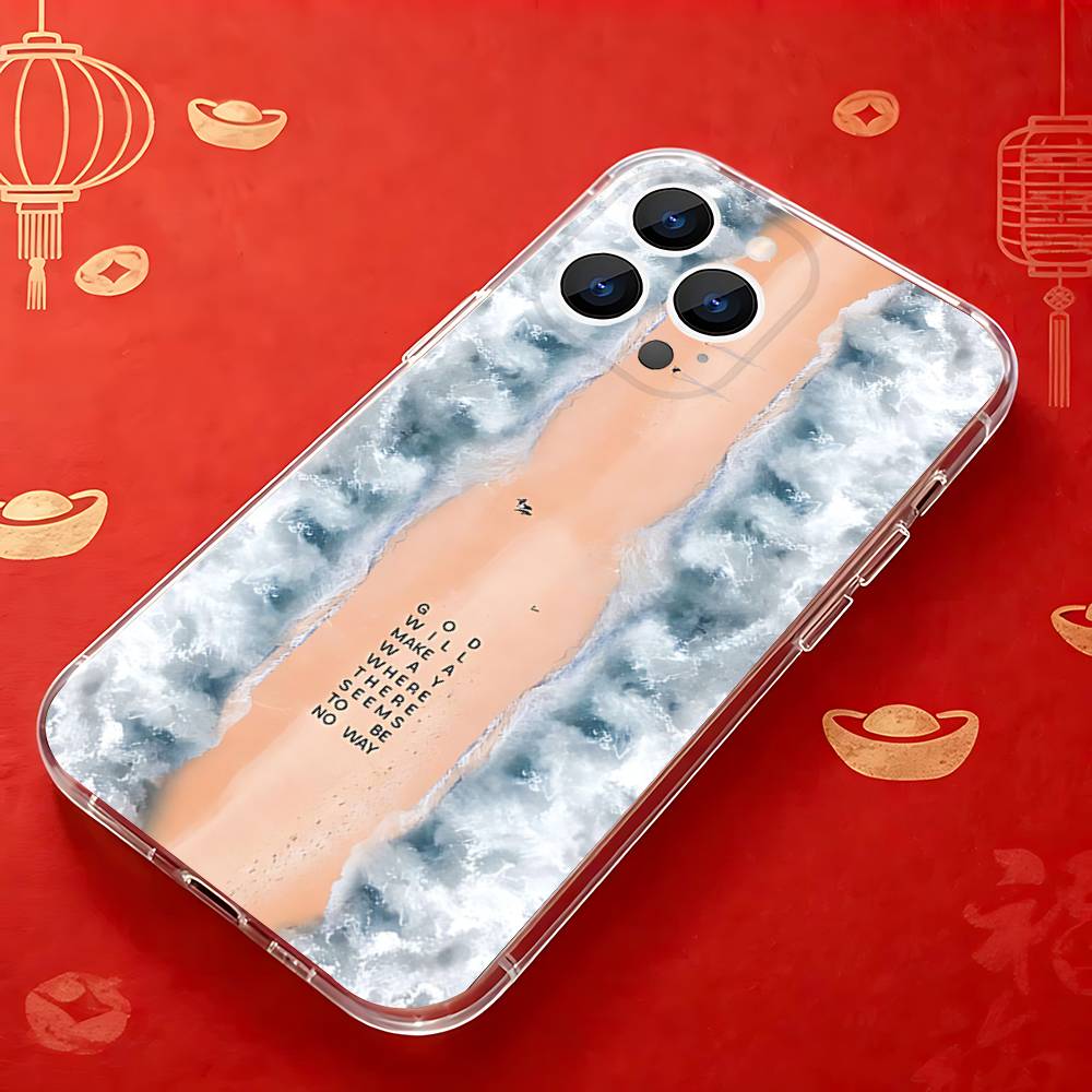 Gott Jesus Bibelvers Zitate Handyhülle geeignet für iPhone 11 12 13 14 15 16 17 Pro Max Plus X XS XR SE E Mini Schutzhülle