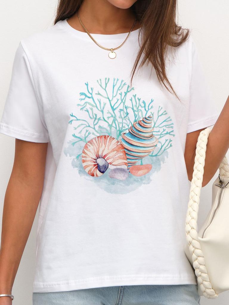 Casual Cotton T-shirt minimalist print Short Sleeve Fashion Men Women Summer Loose Oversized Short Sleeved Female Clothing