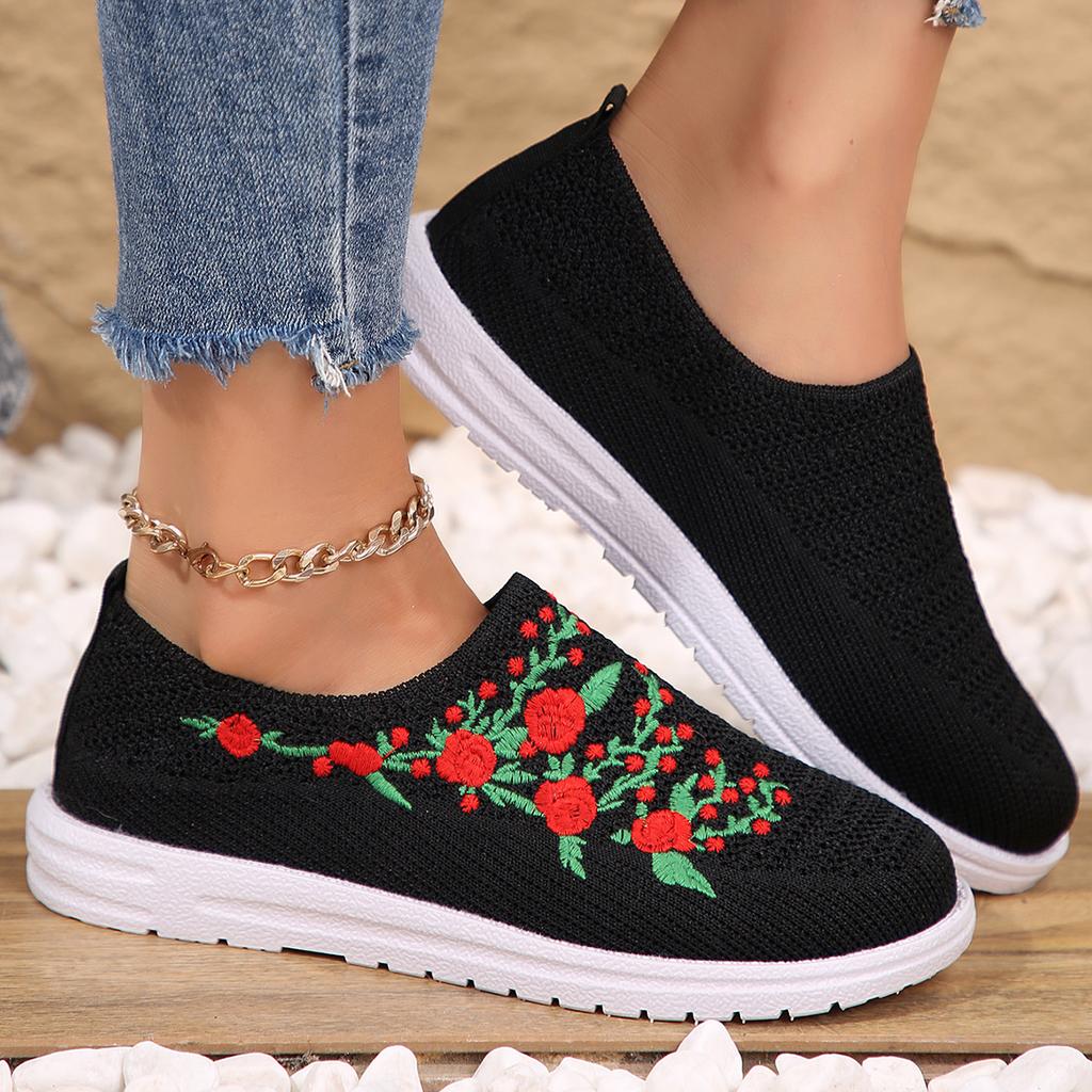 Fashion 2024 Women Sneakers Breathable Floral Comfort Soft Solid Color Fashion Lightweight Shoes for Women