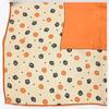 Auth DIOR Emblem Logo Scarf Large Dot Orange Di1512cc Used
