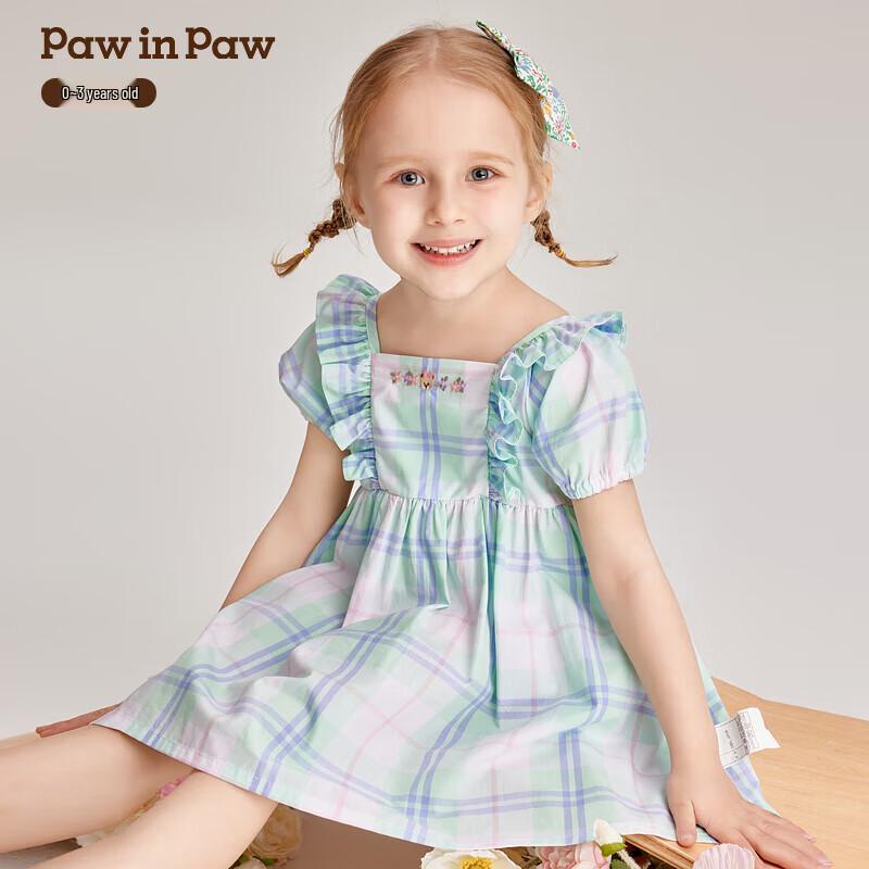 

Детское платье PawinPaw для девочек с мультяшным медведем и объемными рукавами-пузырями 90