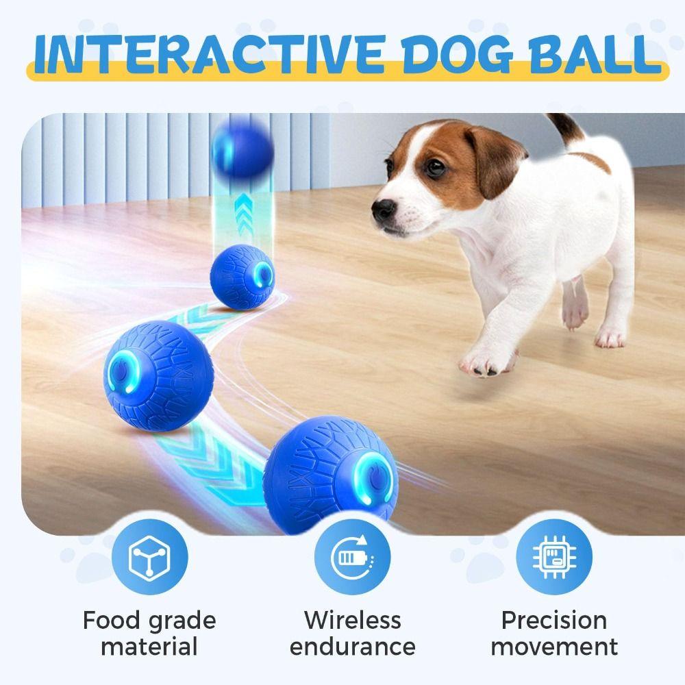 LED Cat Interactive Toy Ball Automatic Rolling Ball Toys  for Cats & Small Dogs