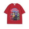Halloween Horror Abstraktes Teletubbies Bedrucktes T-Shirt Kurzarm Baumwoll-Top Herren Rundhals Trendiges Übergröße Sommer T-Shirt