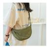 Casual Minimalist Crescent Zipper Shoulder Bag, All-Match Versatile Handbag For Daily Use, Sports Bag