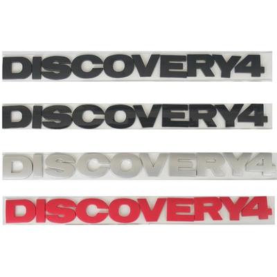Černá červená chromová stříbrná písmena DISCOVERY 4 Emblémy víko zavazadlového prostoru Nálepka se znakem pro DISCOVERY4