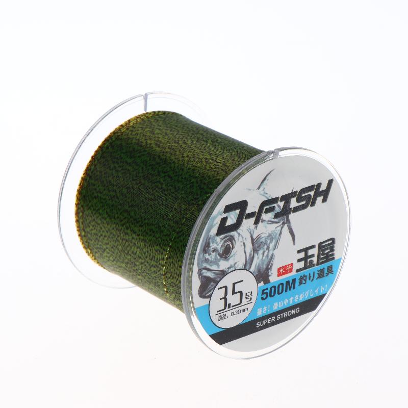 500M 3D Spotted Invisible Fishing Line Color Changing Monofilament Fishing Line Speckle Fluorocarbon Coated Carp Fishing Pesca