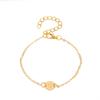 SUMENG 2025 New Fashion Simple Gold Color Letter Name Bangle Jewelry Gifts Tiny Heart Initial Bracelets for Women