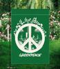 Peace Sign Garden ags 12x18 Double Sided Outside, Green Peace Yard Outdoor Decorative ag QQC EEL