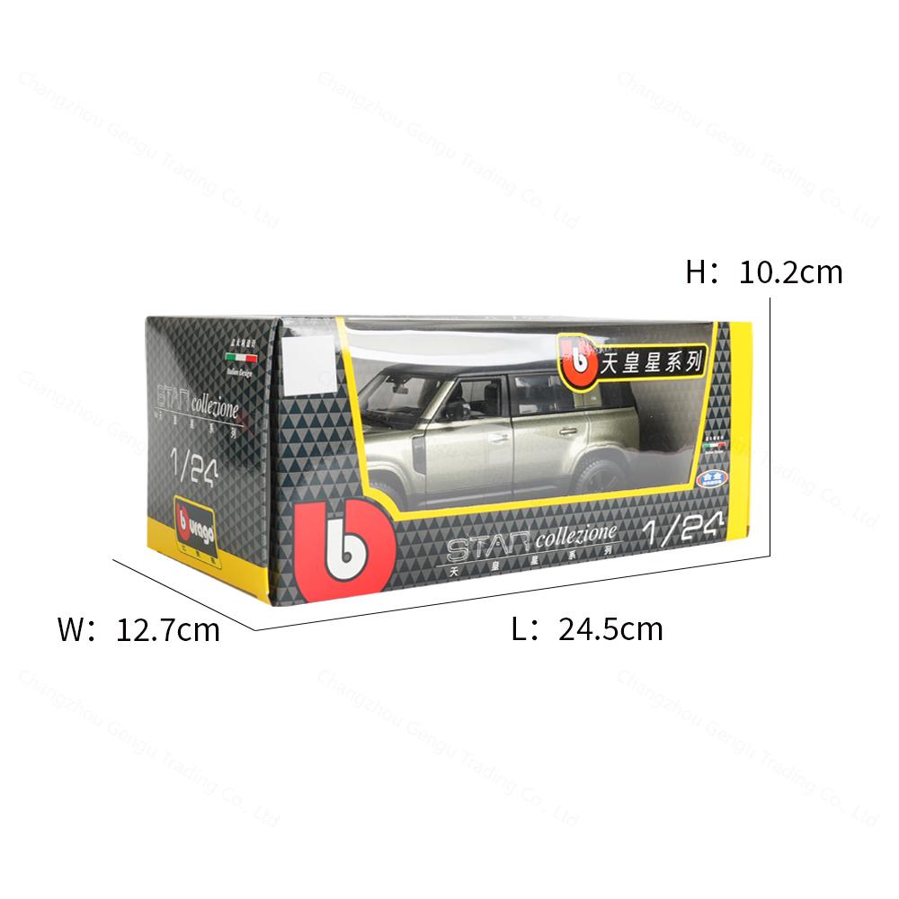 Bburago 1:24 2022 Land Rover Defender 110 Die Dasting Alloy Car Model Art Deco Collection Toy Gift Factory Authorization