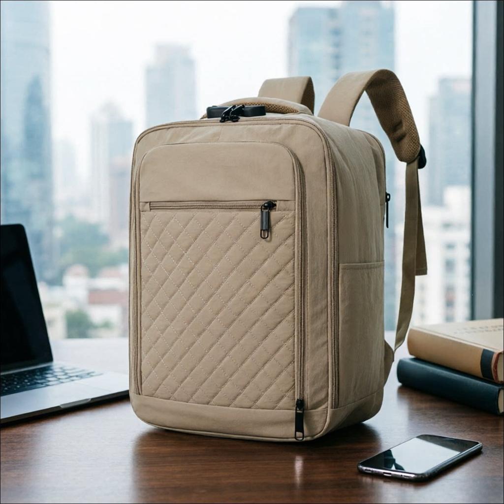 Schoolbag with Combination Lock Fashion Schoolbag Business Commuter Backpack Anti-theft Backpack Women's Storage Waterproof 11.1 Inch Computer Bag