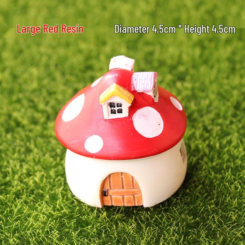 Moss Micro Landscape: Succulent & Mushroom House Ornament for DIY Miniature Gardens