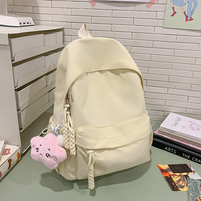 New High-value Dopamine Macaron Color Casual and Simple Lightweight Backpack for Junior High School Students