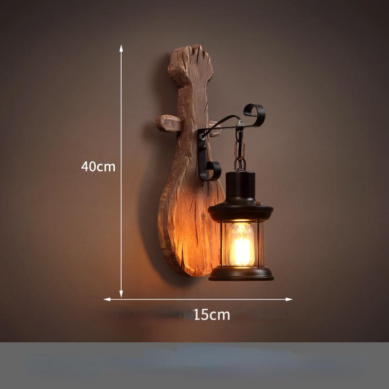 Boat Wood Vintage Wall Sconce Nostalgic Industrial Theme Restaurant T Decorative Wall Sconces