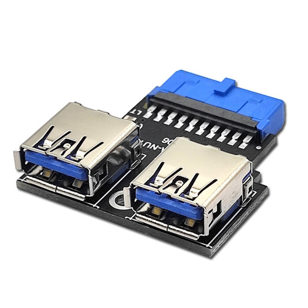 Motherboard Plug Adapter 19Pin To Dual USB 3.0 A Type-C Port Female Socket for WIN XP/7/8/LINUX/