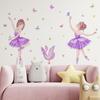 Dancing Girl Feather Butterfly Wall Sticker Background Wall Home Decoration Wall Decal