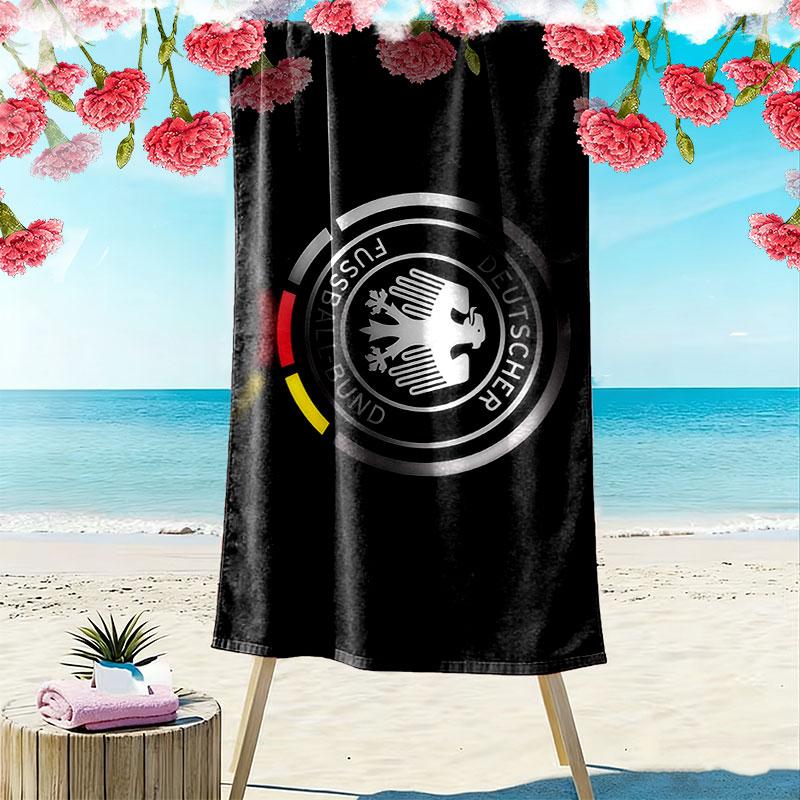 German Football Association Print Beach Towel, Large Soft Quick Dry Towel for Beach Camping Swimming