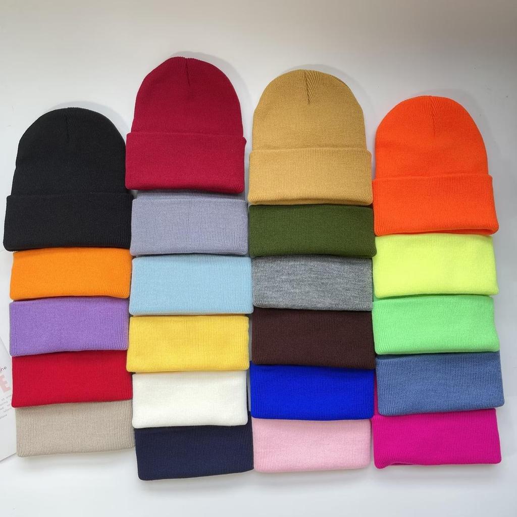 Unisex Warm Winter Beanie Hat, Stretch Knitted Solid Color Cap, Casual Soft Hat for Men and Women, Autumn Winter Cold Weather Headwear