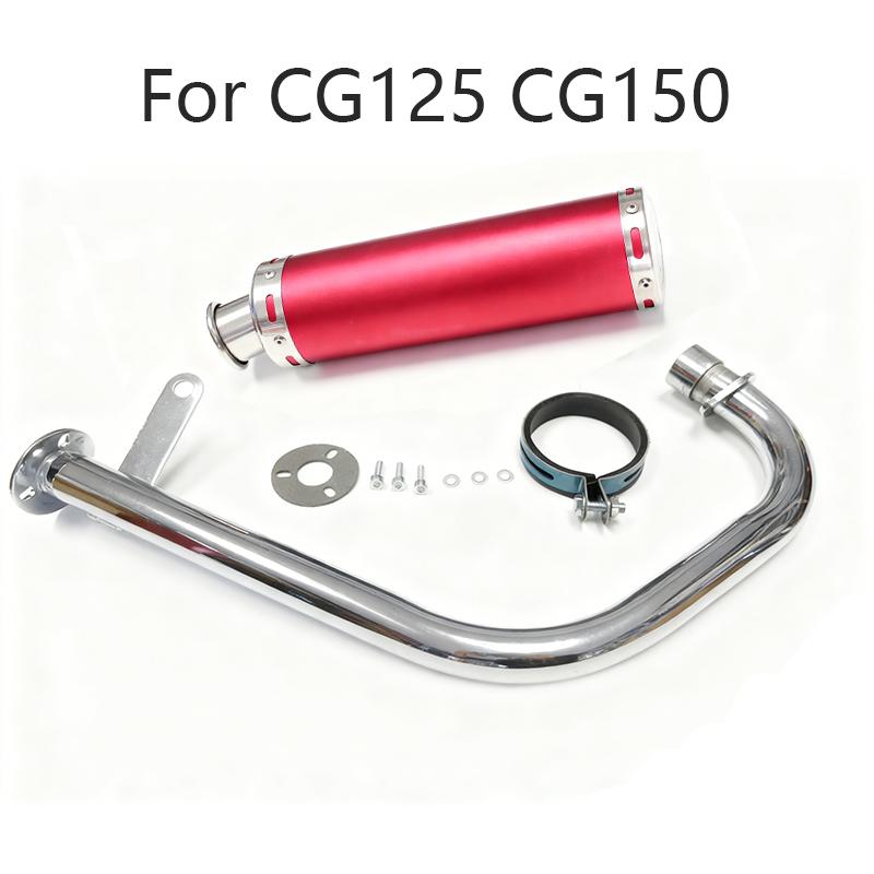 Suitable For Cg125 Cg150 Aluminum Alloy Full Exhaust System 304 Stainless Steel Head Pipe Motorcycle Accessories Exhaust Pipe