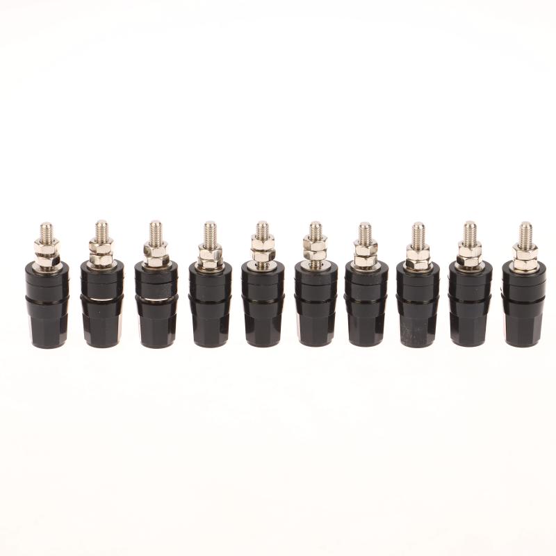 10Pcs/set M4X36 Pure Copper Terminal 4MM Banana Jack Socket 20A Binding Post Banana Plug Connector Colorful