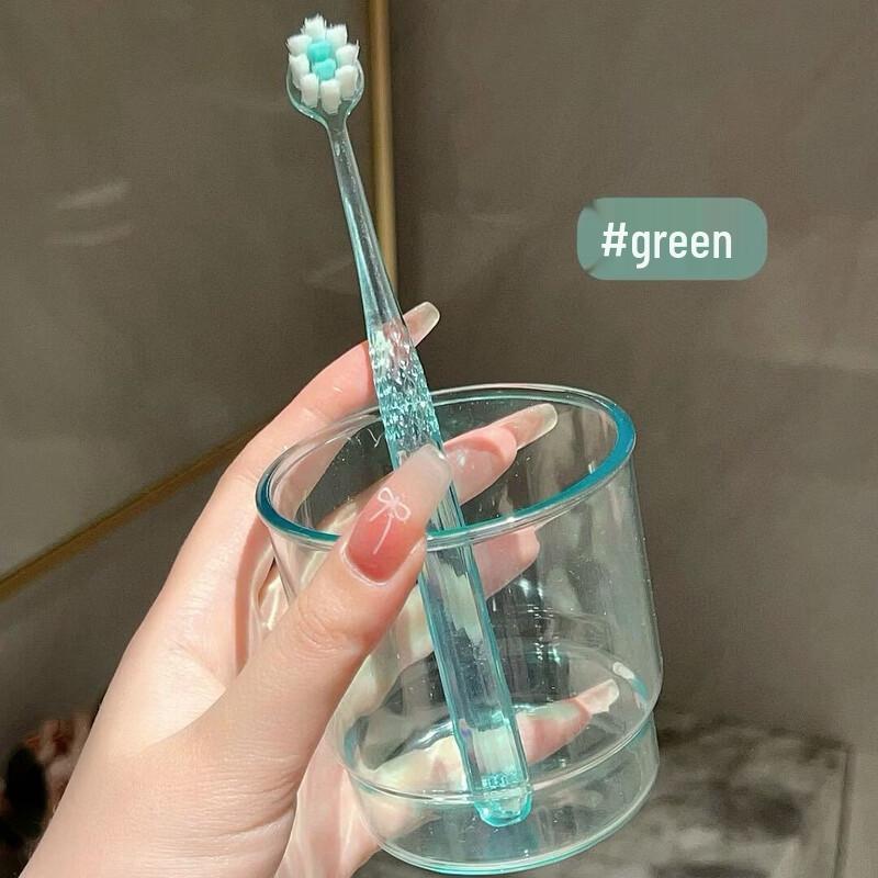 SaJie Crystal Color Adult Toothbrush with Ultra-Soft Bristles