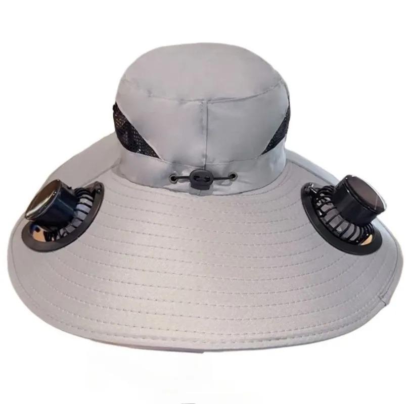 Solar Powered Sun Hat Cooling Fan UV Protection Outdoor Hiking Fishing Camping Summer Travel Bucket Hat Sun Protection Hat