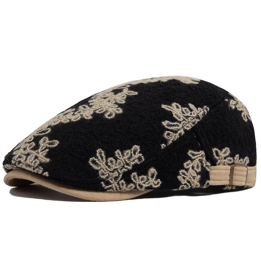 Pánský Dámský Baret Bavlna Potisk Vintage Kšiltovka Jaro Podzim Ležérní Klobouk Pro Ženu Kšilt Ploché Klobouky Módní Malířské Barety