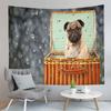 Cute Animals Pet Pug Dog Decor Tapestry for Backdrop Creativity Bedroom Dorm Living Room Modern Decor Wall Hanging Tapestries
