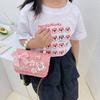 Korean Style Pearl Handbag for Kids Cute Bow Princess Messenger Bag Parent-Child Mini Shoulder Bag