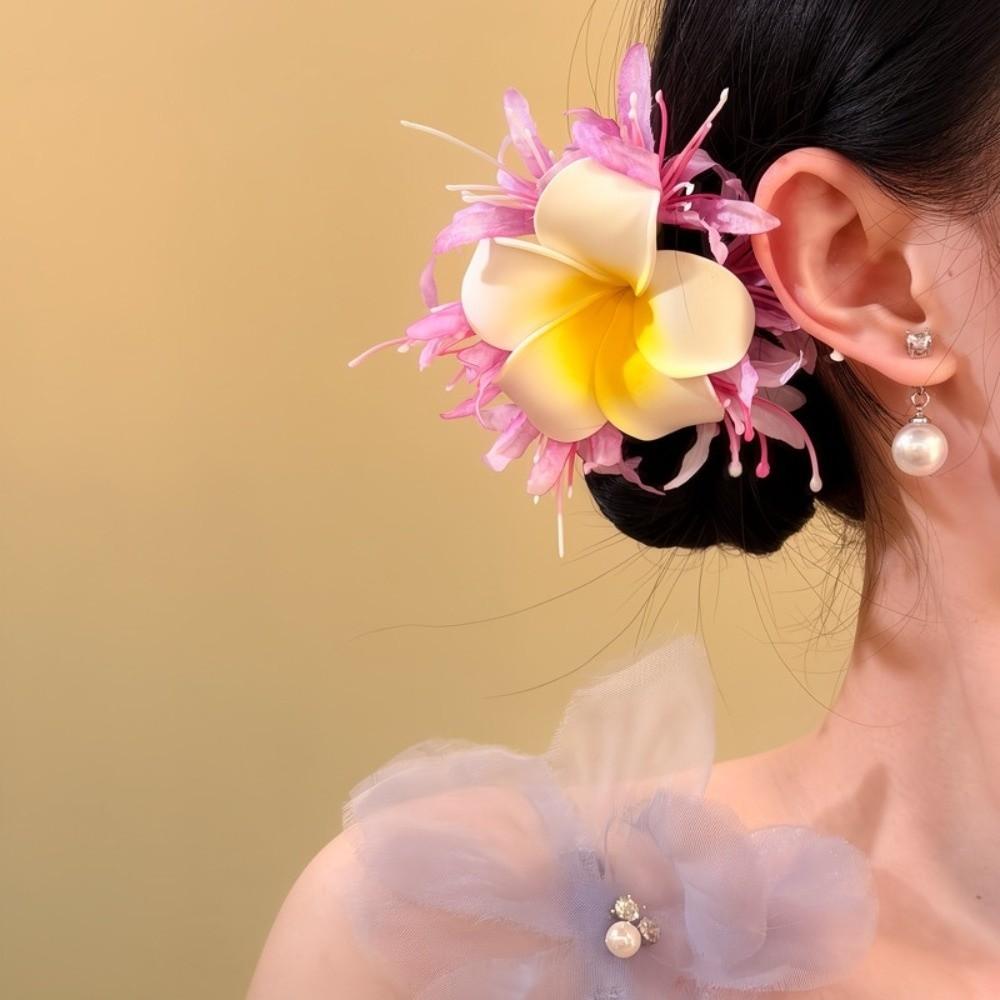 Vintage Water-Sprinkling Festival Hair Clip Fresh Floral Headwear  Side Bangs