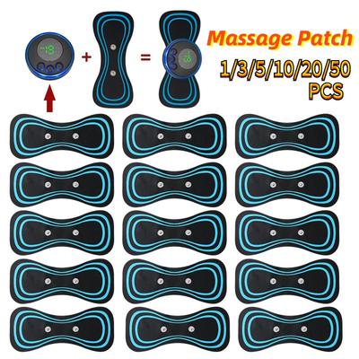 1-50P Coussinets de Gel Pour Masseur de Nuque EMS Masseur Musculaire Patchs à Impulsions Autocollant de Stimulation Dorsale Massage Cervical du Dos Outils de Soulagement de la Douleur