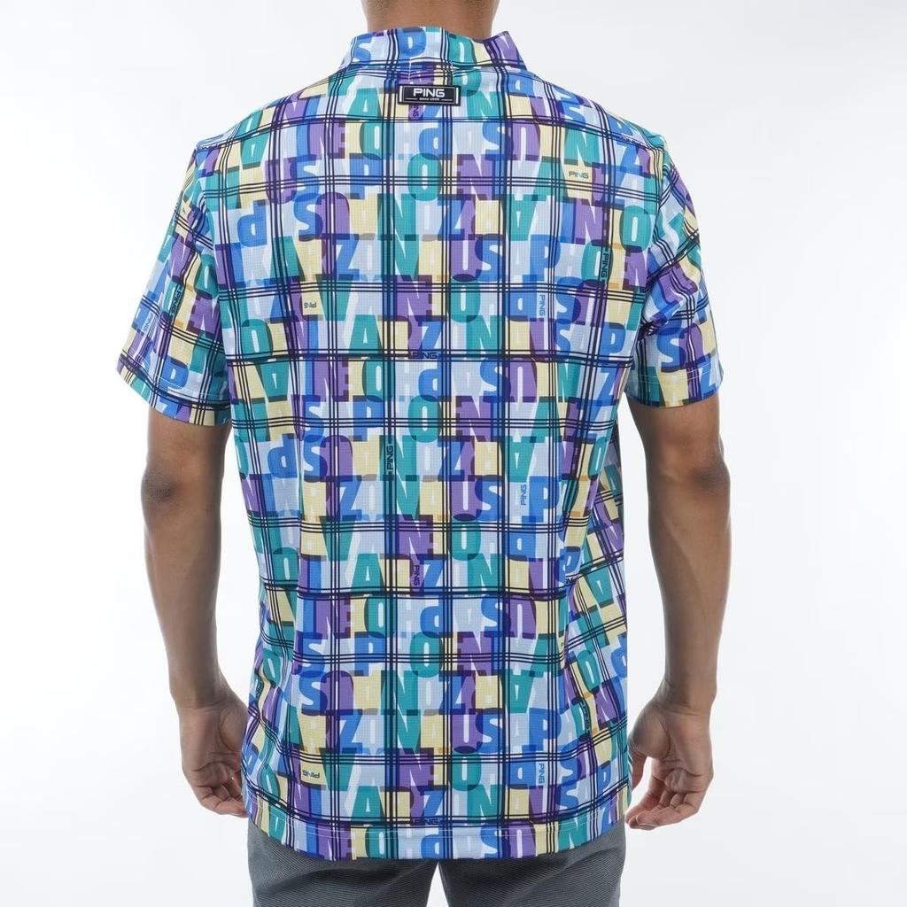 Ping Apparel Men's Short Sleeve High Neck Shirt (Moisture-Wicking, Quick-Drying, UV Protection) / Golf Undershirt / 621-4167303 030_White, Size S