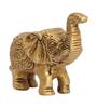 Handcrafted Brass Elephant Showpiece, Antique Golden, Brass, Size - Standard