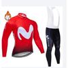 Set Maglia da Ciclismo in Pile da Uomo Invernale Termico Manica Lunga Abbigliamento da Bici per Ciclismo con Clima Freddo