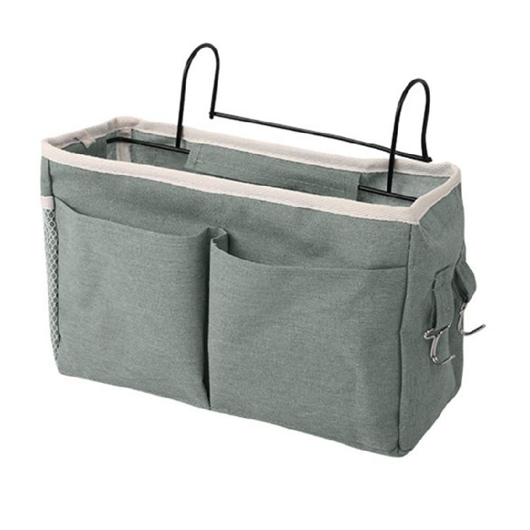 

Bedsides Hanging Storage Unit Featuring Hooks and Shelves for Organizing Items 1 серый