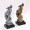 Exquisite Silence is Golden Thinker Statue Figurine Handcraft Entrance Objects